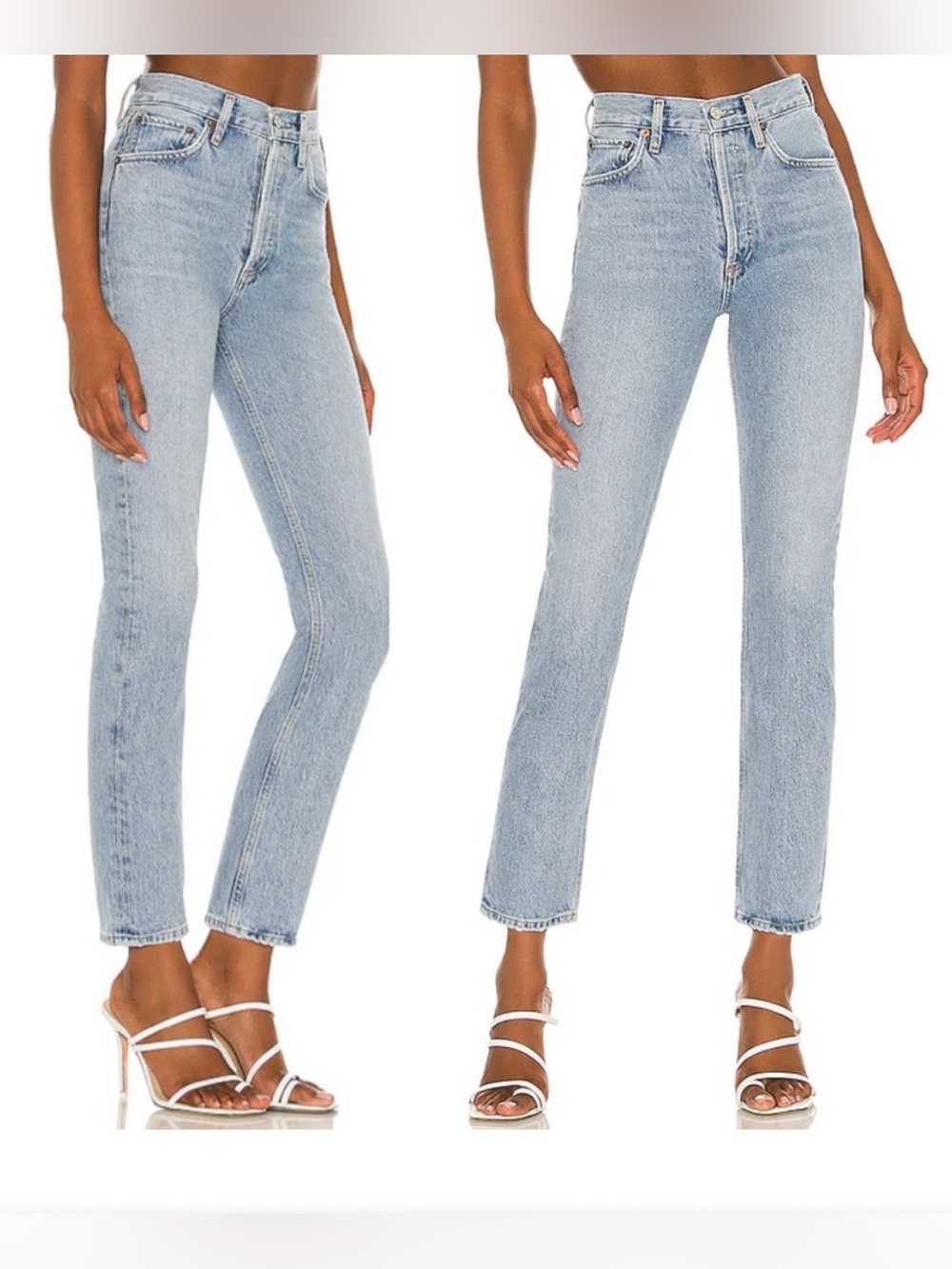 AGOLDE Riley High Rise Straight Crop Jeans in Dimension size 25